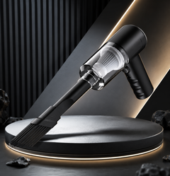 Mini Handheld Car Vacuum Cleaner, Wireless Charging, High Power, Dual Suction & Blower for Car Interior Cleaning