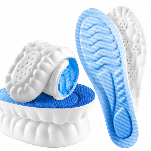 4D Cloud Technology Sports Insoles for Shoes PU Sole Soft Breathable Shock Absorption Cushion Running Orthopedic Care Insoles