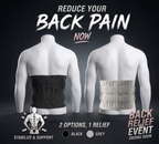 Back Brace for Men Women Lower Back Pain Relief with 6 Stays, Adjustable Back Support Belt for Work, Anti-skid Lumbar Support
