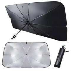 Car Windshield Sun Shade, Foldable Umbrella Sunshade/Cover for Most Cars Reflective Sunshade for Car Front Windshield