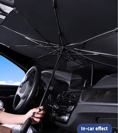 Car Windshield Sun Shade, Foldable Umbrella Sunshade/Cover for Most Cars Reflective Sunshade for Car Front Windshield