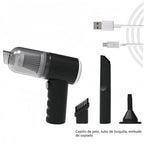 Mini Handheld Car Vacuum Cleaner, Wireless Charging, High Power, Dual Suction & Blower for Car Interior Cleaning